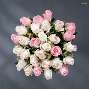 Fleurs décoratives Rose artificielle pour décoration de mariage décor de chambre esthétique Couples cadeaux Party Flower Flower Bouquet