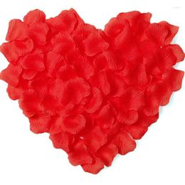 Fleurs décoratives pétales de rose artificielles 1000pcs fleur de soie colorée romantique pour la décoration de mariage 14 couleurs blanc rouge