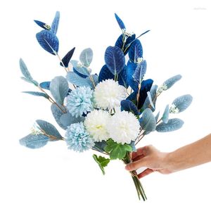 Fleurs décoratives Bouquet de pissenlit en soie artificielle pour Vase Floral bricolage décor maison pièce maîtresse fête décoration de mariage fausse fleur