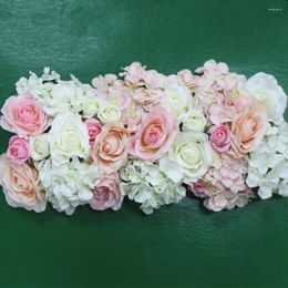 Fleurs décoratives fleur de soie artificielle 2pcs 50cm mariage route plomb hortensia pivoine Rose arc carré pavillon coins décor Flores