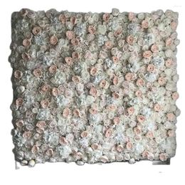 Fleurs décoratives Hortensia Rose Artificielle en Soie Panneau Mural de Fleur 3D Décoration de Toile de Fond de fête de Mariage Arc de scène Rose 8 pcs/Lot TONGFENG