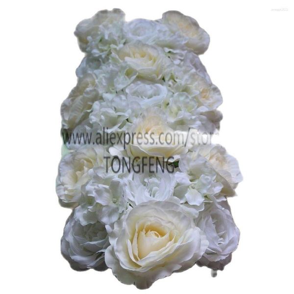 Fleurs décoratives artificielles en soie pivoine Rose et hortensia arc fleur décoration de mariage fond mural 20 pcs/lot TONGFENG