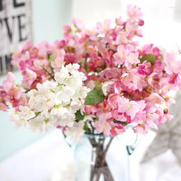 Fleurs décoratives artificielles | Fleurs de prunier en plastique de soie Branches de fleurs de cerisier Décoration de mariage Couronnes Restaurants Maison