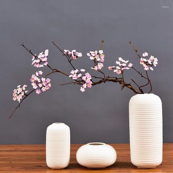 Fleurs décoratives soie artificielle Sakura rotin Kudo fleurs de cerisier branche d'arbre pour la décoration de Table à la maison d'automne
