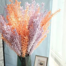 Fleurs décoratives Simulation artificielle Pteris Phoenix Leaf Plant Flower Bouquet Fake Wedding Home Wall Party Decoration DIY