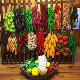 Fleurs décoratives Simulation artificielle aliments légumes faux piment fruits Pographie accessoires pour décoration chambre maison mur de noël