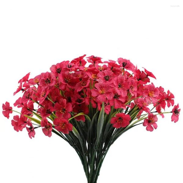 Bouquet de fleurs décoratives, Simulation artificielle, aspect réaliste, imperméable, accrocheur, 5 têtes, arrangements floraux, plantes