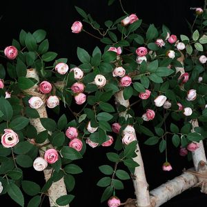 Fleurs décoratives Artificielle Petite Rose Vigne Augus Champagne Rose Fête De Mariage Salon Décoration Décor À La Maison