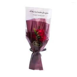 Fleurs décoratives Soap artificiel Rose Bouquet de fleurs de la Saint-Valentin Décorations de Noël pour l'amant de maison DÉCOR