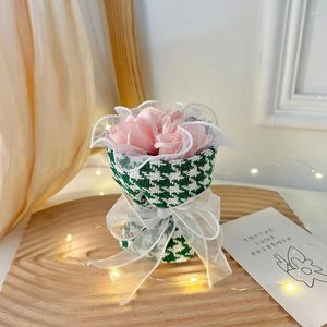 Decoratieve bloemen Kunstzeep Roos Bloemenbos Mini Eeuwige Bloemenboeket Lerarendag Moeder Bruiloft Cadeau Woondecoratie