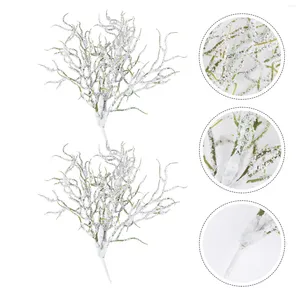 Fleurs décoratives tiges artificielles décor de pin fausses branches de fleurs mariage branche de neige pics décoration centres de table scène d'arbre