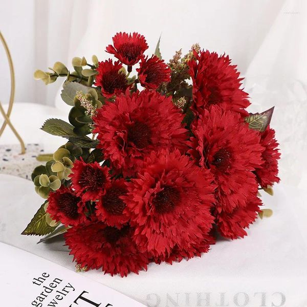 Fleurs décoratives tournesol artificiel pour décoration de mariage fausse fleur Simulation plante accessoires de tir à la maison