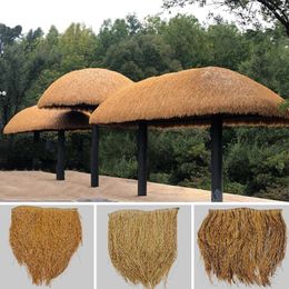 Decorative Flowers Artificial Thatch Roof Decoration Fake Straw Garden Patio Sunscreen And Rainproof Realistic Home Decor