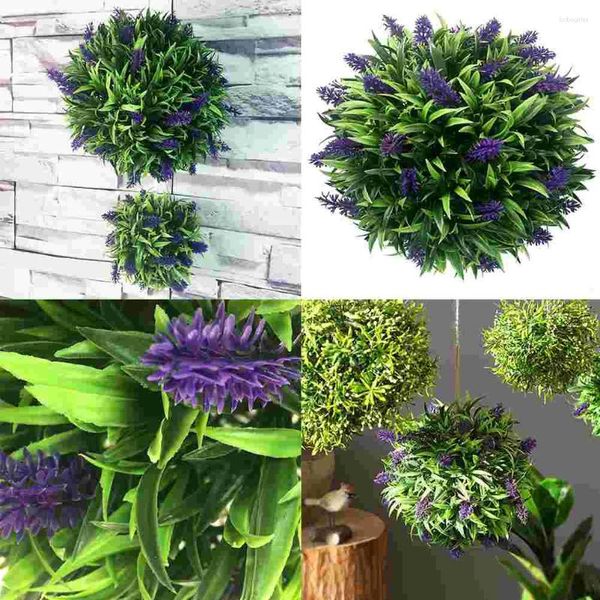 Fleurs décoratives topiaire artificielles : boules de buis de 30 cm, sphères d'herbe verte pour balcon, jardin, restaurant, vacances, mariage