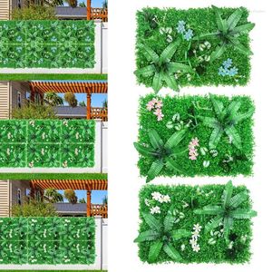 Fleurs décoratives haies topiaires artificielles herbe panneau mural clôture bricolage fond extérieur pographie jardin décoration