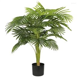 Flores decorativas Árbol artificial en maceta de plástico negro