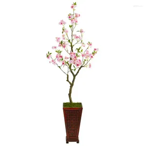 Fleurs décoratives arbre artificiel dans le planteur