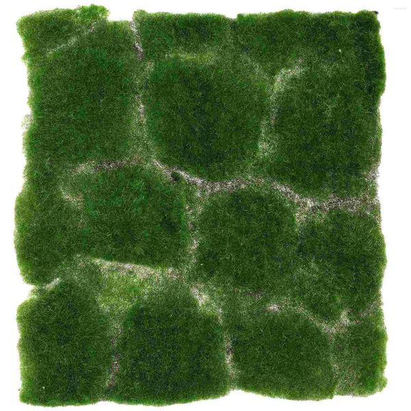 Flores decorativas decoración de césped artificial simulación verde hierba falsa plástica alfombra simulada membrana real