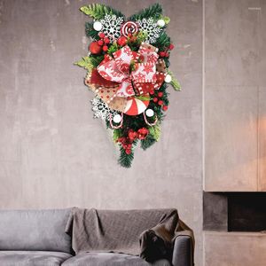 Fleurs décoratives Artificielle À L'envers Arbre De Noël Réutilisable Bonbons Exquis Arc-noeud Guirlandes Pendentifs Vitrine Décor