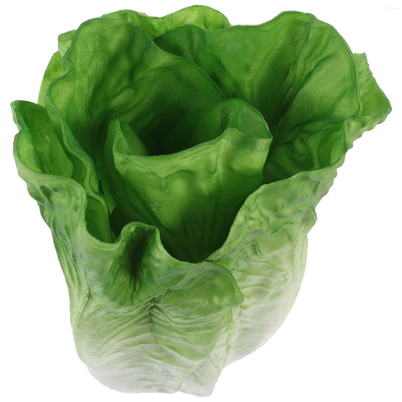 Decorative Flowers Artificial Vegetable Lettuce Realistic Plastic Decor Model
