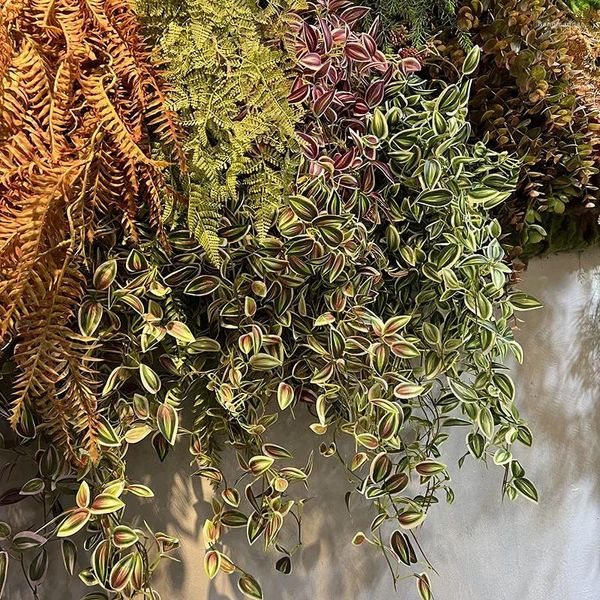 Fleurs décoratives vignes artificielles feuilles mures suspendues ornements de mariage