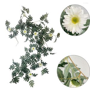 Decoratieve bloemen kunstmatige bruiloft decor achtergrond decoratie kerstplant wijnstok planten faux chrysanthemum bladstok