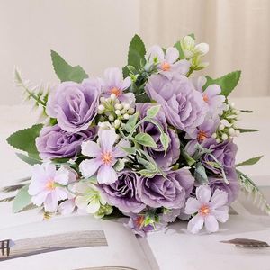 Fleurs décoratives mariage artificiel maison bricolage bureau Table décor grand Bouquet accessoires en mousse artisanat faux 1PC