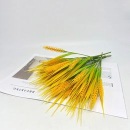 Fleurs décoratives de blé artificiel Spike Grass Semis fleur de semis pour jardin en pot Simulation de décoration de maison