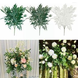 Fleurs décoratives Bouquet de saule artificiel fausses feuilles pour la maison décoration de mariage de noël Jugle fête vigne Faux feuillage plantes Wre W9R9