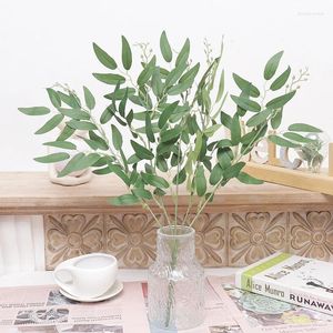 Fleurs décoratives Artificiel Willow Plants Mariage Télectricité Home Decor Free Fake Silk Leaves Table Arrangez pour Vase Christmas Jungle Party
