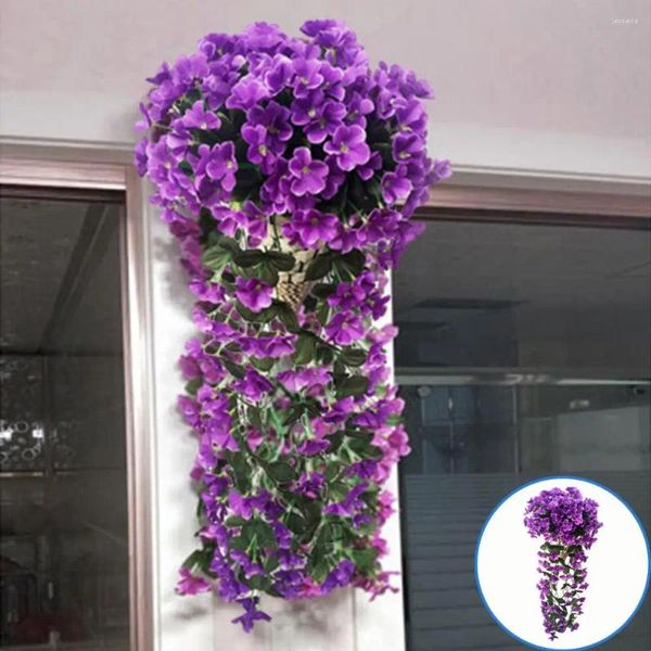 Fleurs décoratives artificielles glycine fleur vigne touffue violet-couleur rouge intérieur fête de mariage salon tenture murale guirlande maison