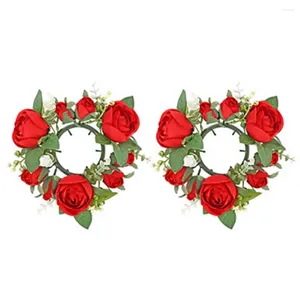 Flores decorativas corona artificial elegante candelabro Garland Garland Table Decoration Candeler para una casa duradera Fina