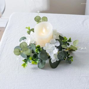 Fleurs décoratives couronnes artificielles simulées Gree Garland Garland Mariage Pêtier Candlers Table Ornements Home Decorations