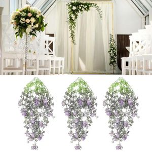 Fleurs décoratives Attrayant Fleur Artificielle Vif Imitation Plante Pas Flétri Décoration De Mariage Tenture Murale Faux Plantes Faux Vigne