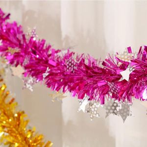 Fleurs décoratives attrayant guirlande de guirlandes guirlande brillante fête de mariage rubans d'arbre de noël multifonctionnel