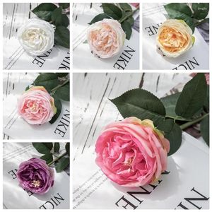 Fleurs décoratives Austin Hand Hydrating Rose Imitation Flower Plant Decoration Artificial Wholesale MW60001