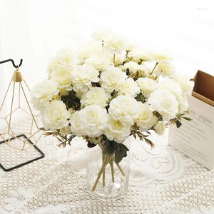 Decoratieve bloemen herfst kunstpioenboeket zijde DIY nep voor thuis binnen bruids bruiloft tuindecoratie feesttafel display plant