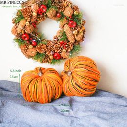 Decoratieve bloemen Autumn Harvest Pompoendecoraties Boer Rustieke stijl Rustieke stijl Thankgiving Day Fall Pumpkins Decor Home D7.8 "