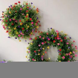 Decoratieve bloemen herfstverkoop handgemaakte kunstmatige bloemkrans ranunculus jaar thuis bruiloft decoratie nep flowe kerst p m0a0