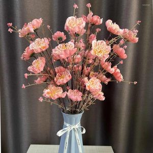 Fleurs décoratives azalée fleur artificielle décoration sans bouteilles ornement de bureau Arrangement de mariage accessoires de Bouquet Floral de noël
