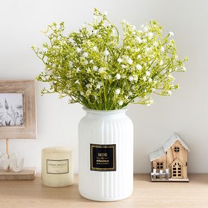 Fleurs décoratives Bébés Souffle Artificiel En Plastique Automne Mariage Décor À La Maison Bouquet Blanc Gypsophile Plante Organiser Salon Table Mur