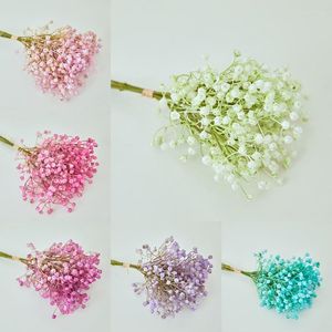 Decoratieve bloemen baby adem kunstmatige nep gypsophila 6pcs/Bunch Bouquets bruiloften decoraties real touch
