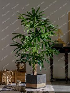 Decoratieve bloemen bamboe palmboom zonnebloem plant indoor kunstmatige bionische groene pot landschapsarchitectuur decoratie