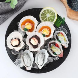 Fleurs décoratives BBQ modèle d'huître, Simulation créative, accessoires de fruits de mer, maison de poupée à collectionner, 10 pièces/lot