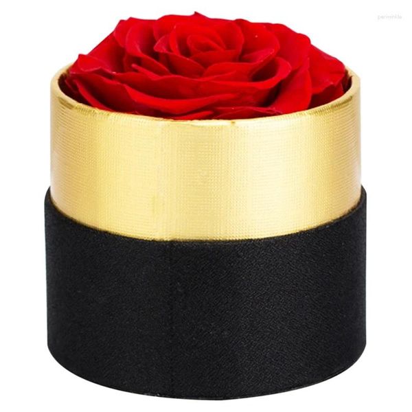 Fleurs décoratives BEAU-fleur de rose éternelle éternelle dans un coffret de mariage fête des mères Noël Saint-Valentin anniversaire pour toujours cadeaux d'amour