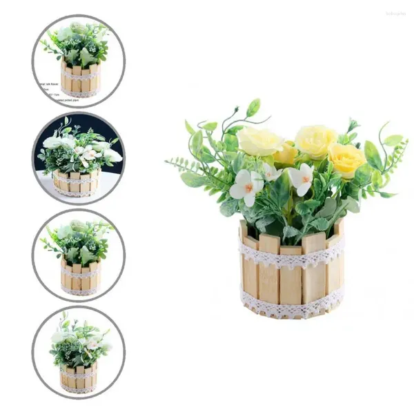 Fleurs décoratives beaux bonsaï artificiels exquis 5 Styles fausse fleur en pot