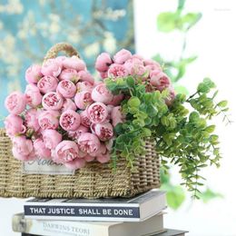 Decoratieve bloemen Mooie kunstmatige roos zijden thee nepbloemt voor bruiloftsfeest huizen tuin decor pography arrangement