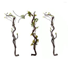 Fleurs décoratives bel arbre artificiel Long en plastique souple sec branche de mariage plante décoration de la maison Simulation spirale vigne