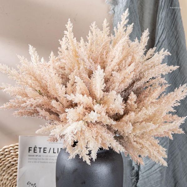 Flores decorativas Hermosa Astilbe Rama larga artificial para la boda Flor falsa de plástico Decoración del partido en casa Otoño Po Props Plantas