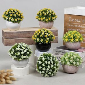 Fleurs décoratives Belle Simulation écologique Bonsaï Pièce maîtresse de mariage non flétrie Gypsophile